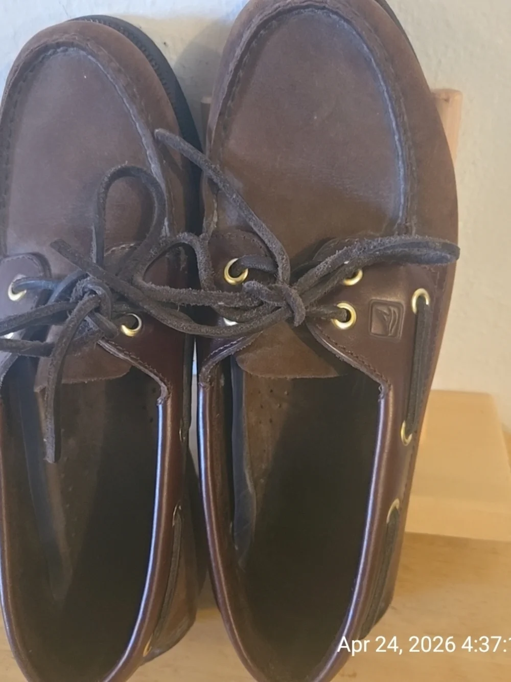 Men's Brown Leather Lace-Up Boat Shoes